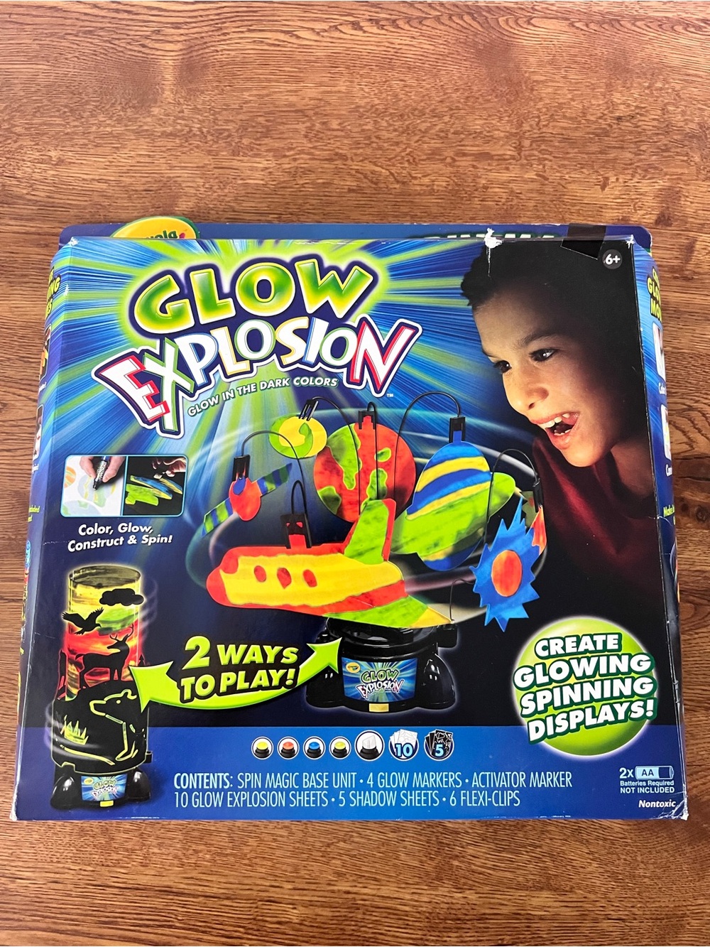 Crayola Glow Explosion Spin Magic Kit New in Box